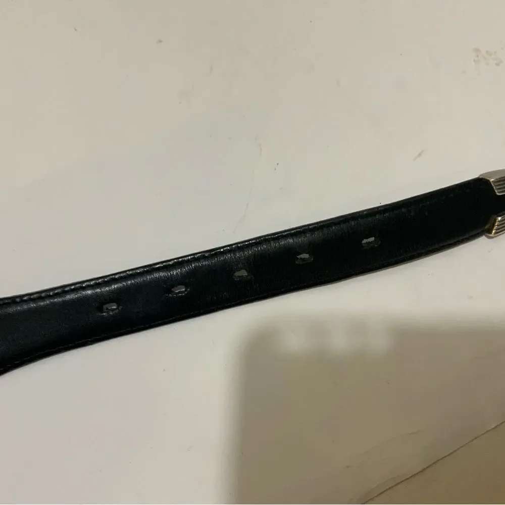 Onyx‎ Brighton Mens 36 Golf Belt  Black Leather Belt Metal Hardware